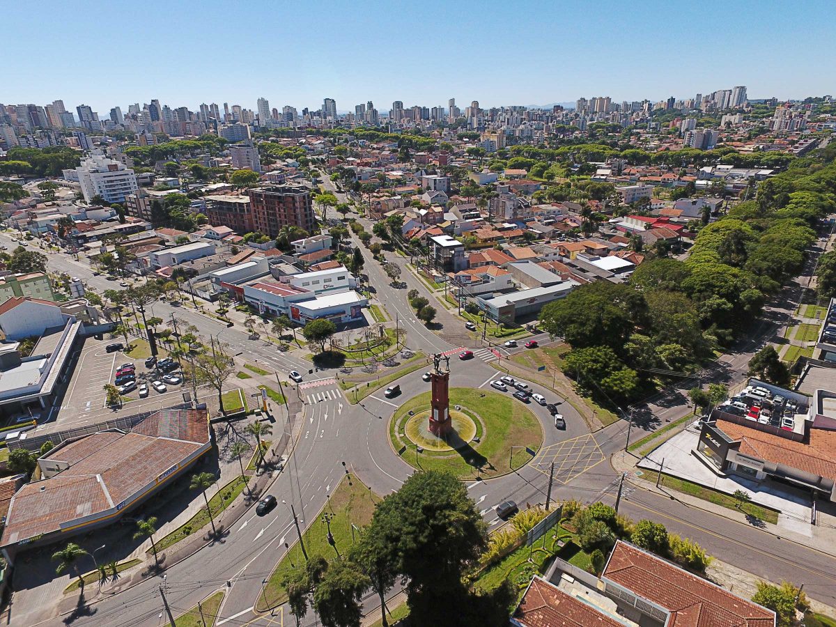 Curitiba - foto aérea - chafariz - Seminário